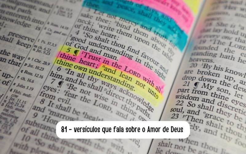 versículos que fala sobre o amor de deus